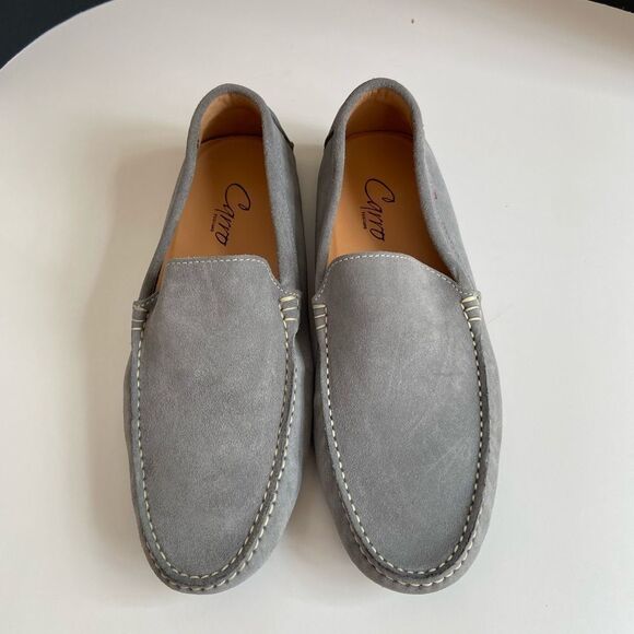 Carro Positano NWOT Gray Suede Men's Loafers Made in Italy 43 US 10 - Picture 1 of 8